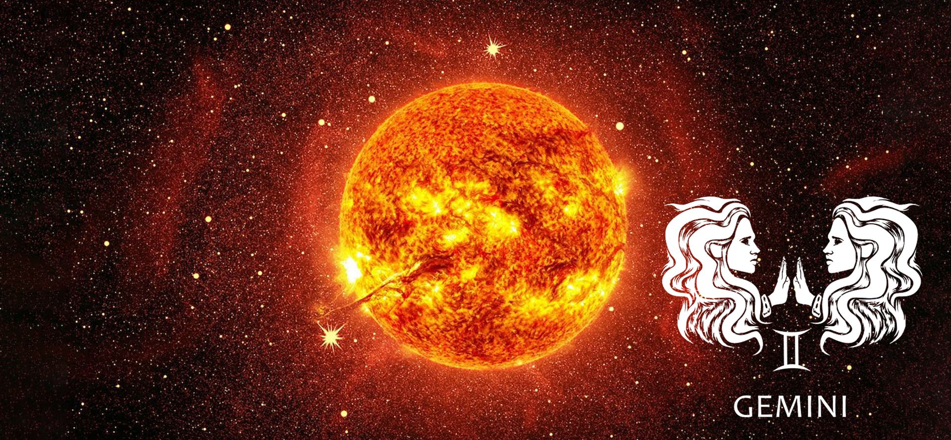 Gemini sign and Sun.