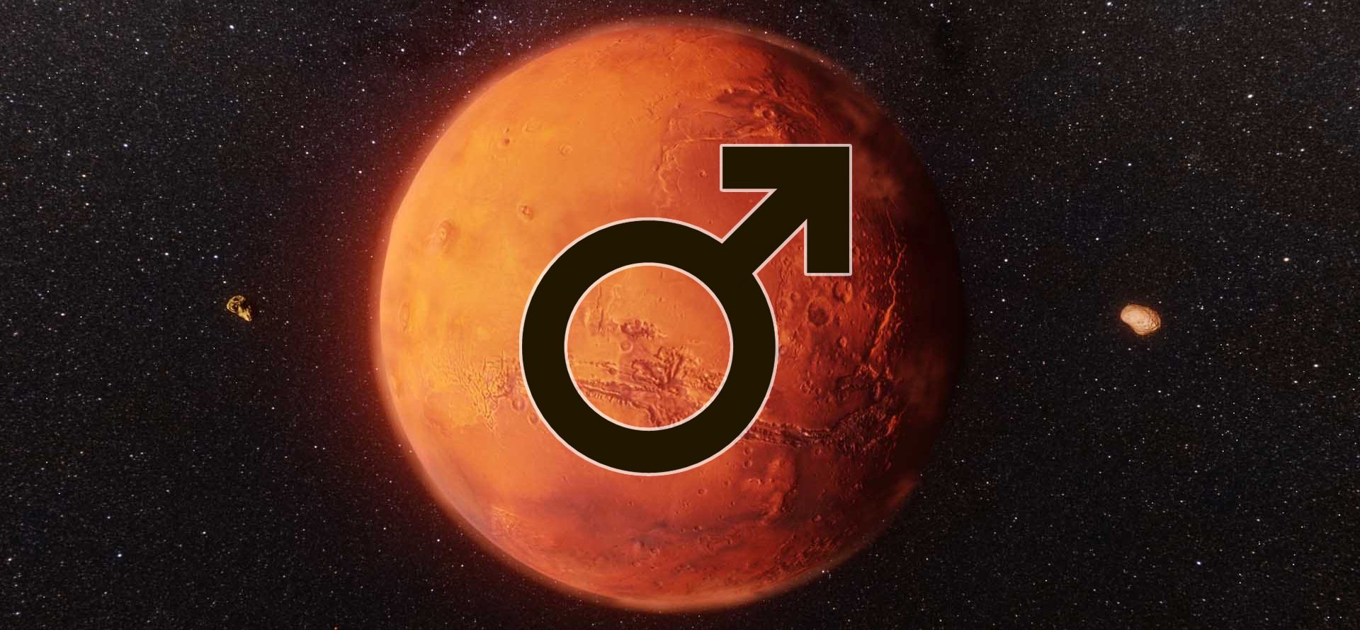 Mars and mars sign.