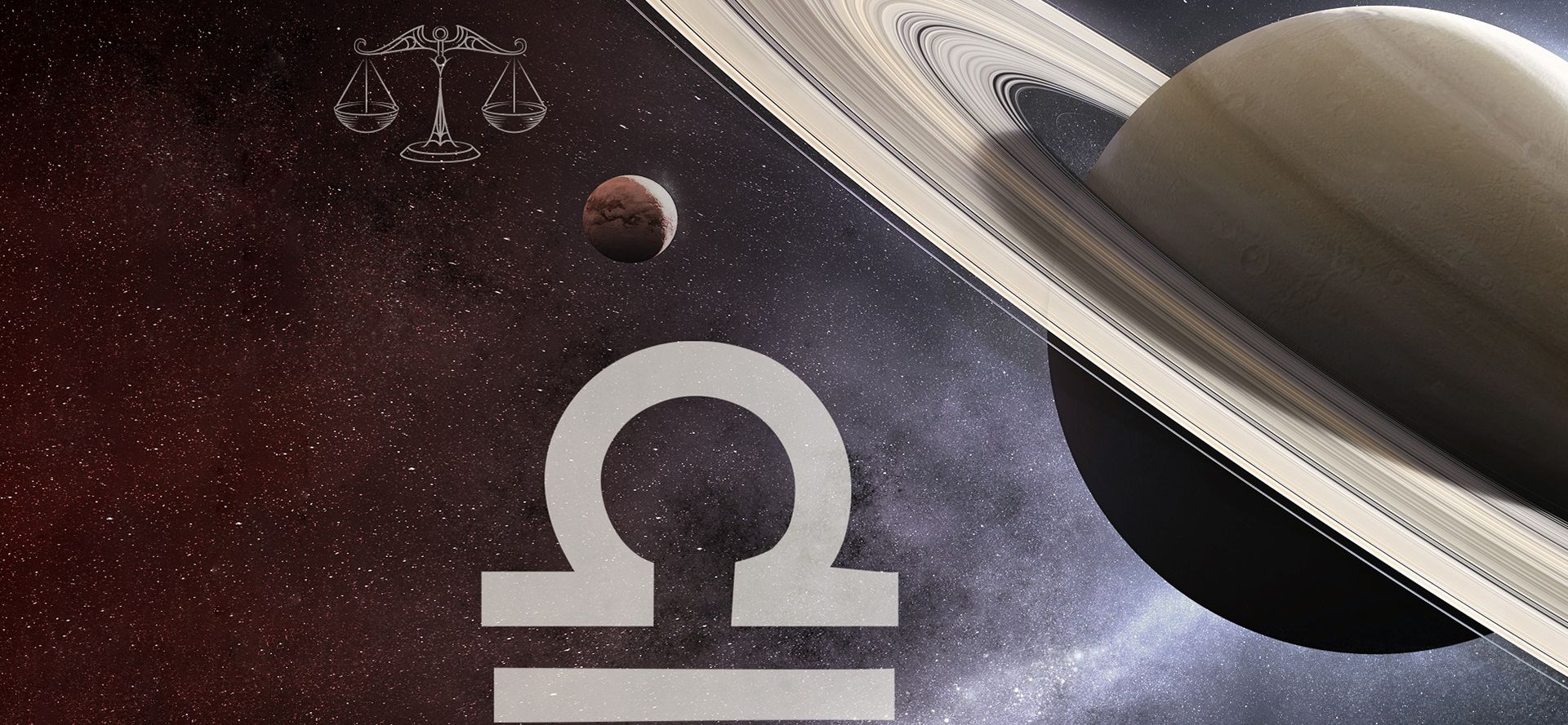 Saturn and libra sign.
