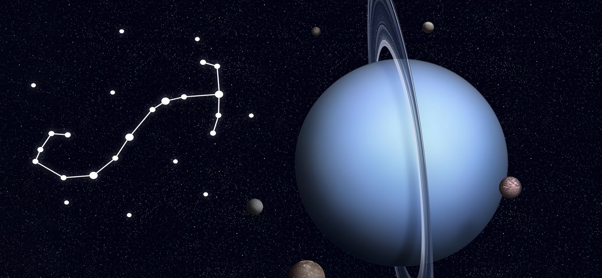 Uranus and Scorpio constellation.