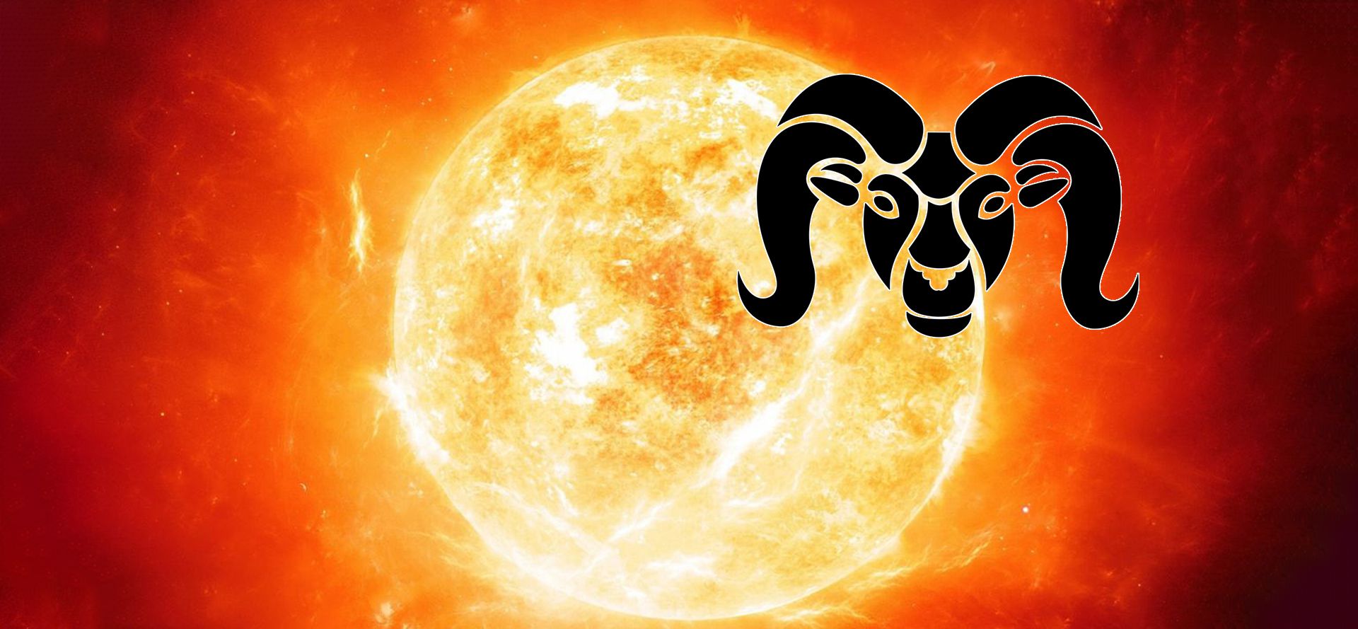 Aries zodiac in Sun.