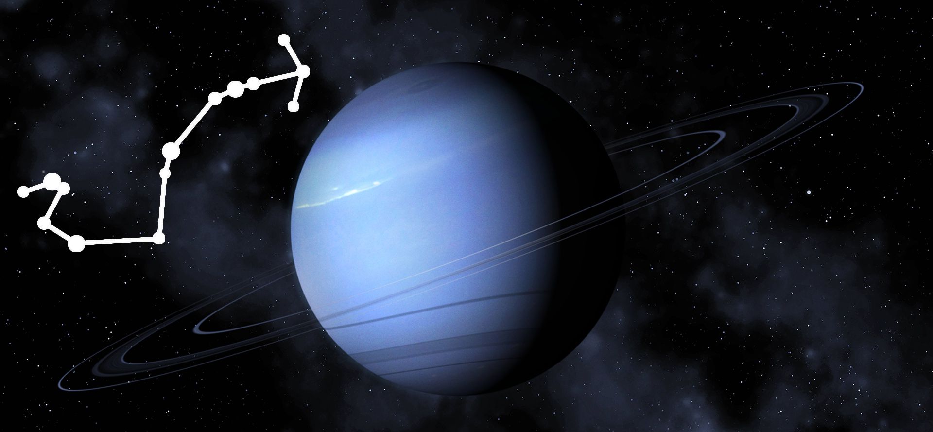 Neptune and scorpio constellation.