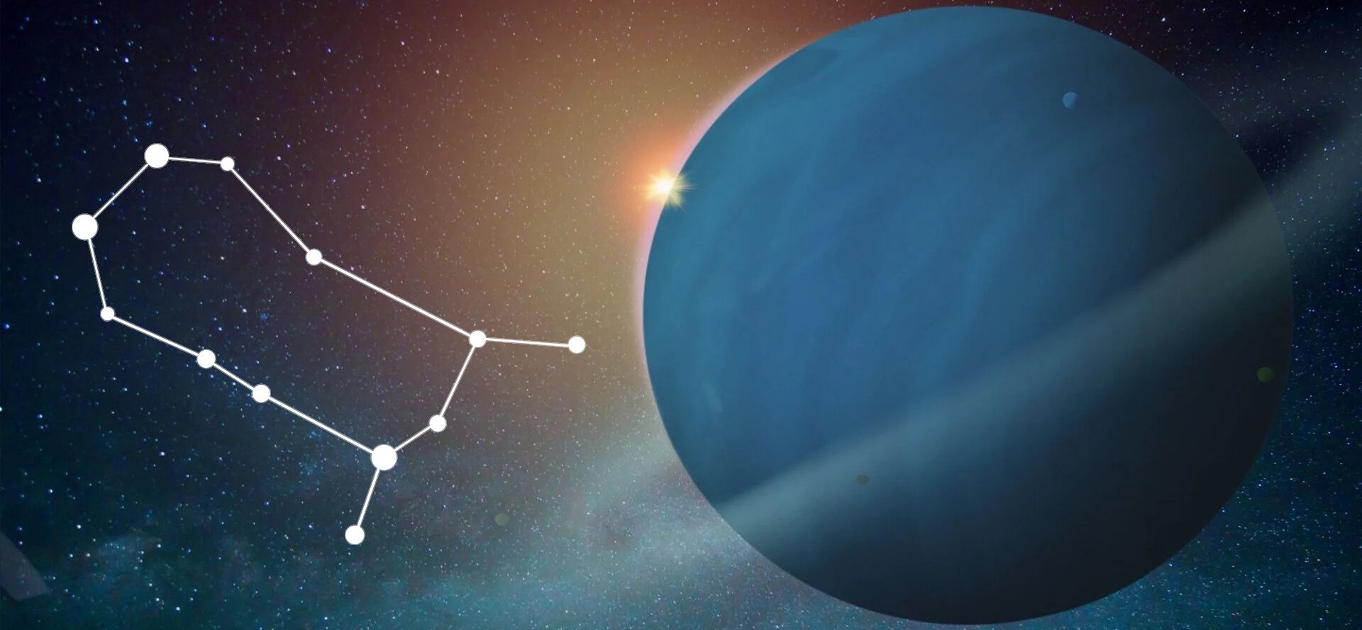 Uranus and Gemini constellation.