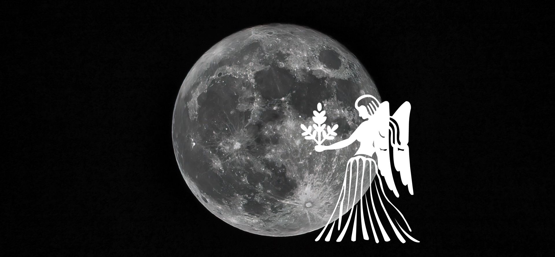 Virgo zodiac sign in Moon.