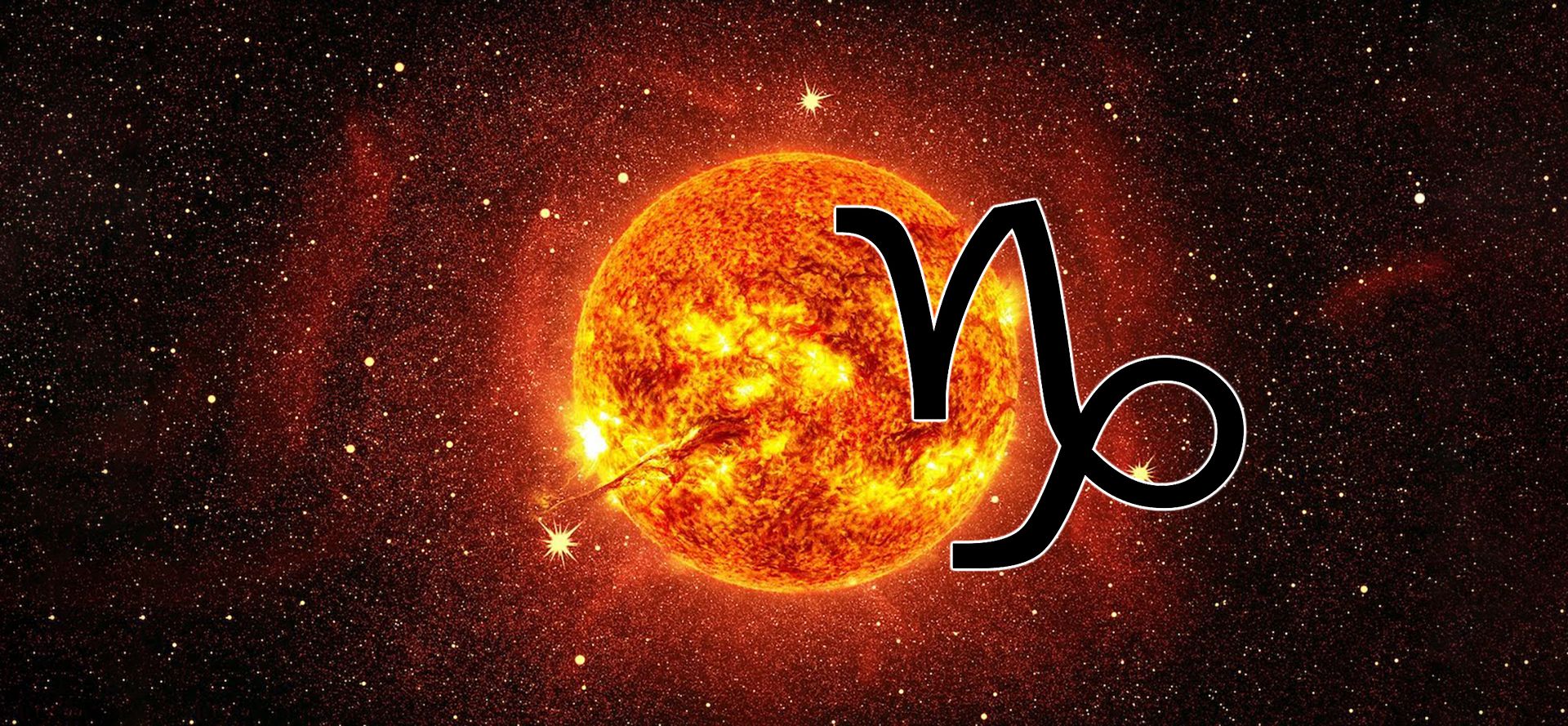 Capricorn sign and Sun.