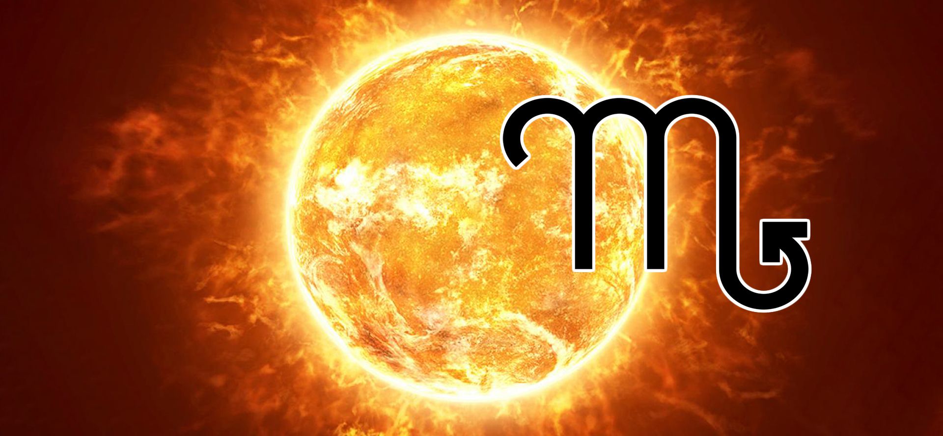 Scorpio sign and Sun.